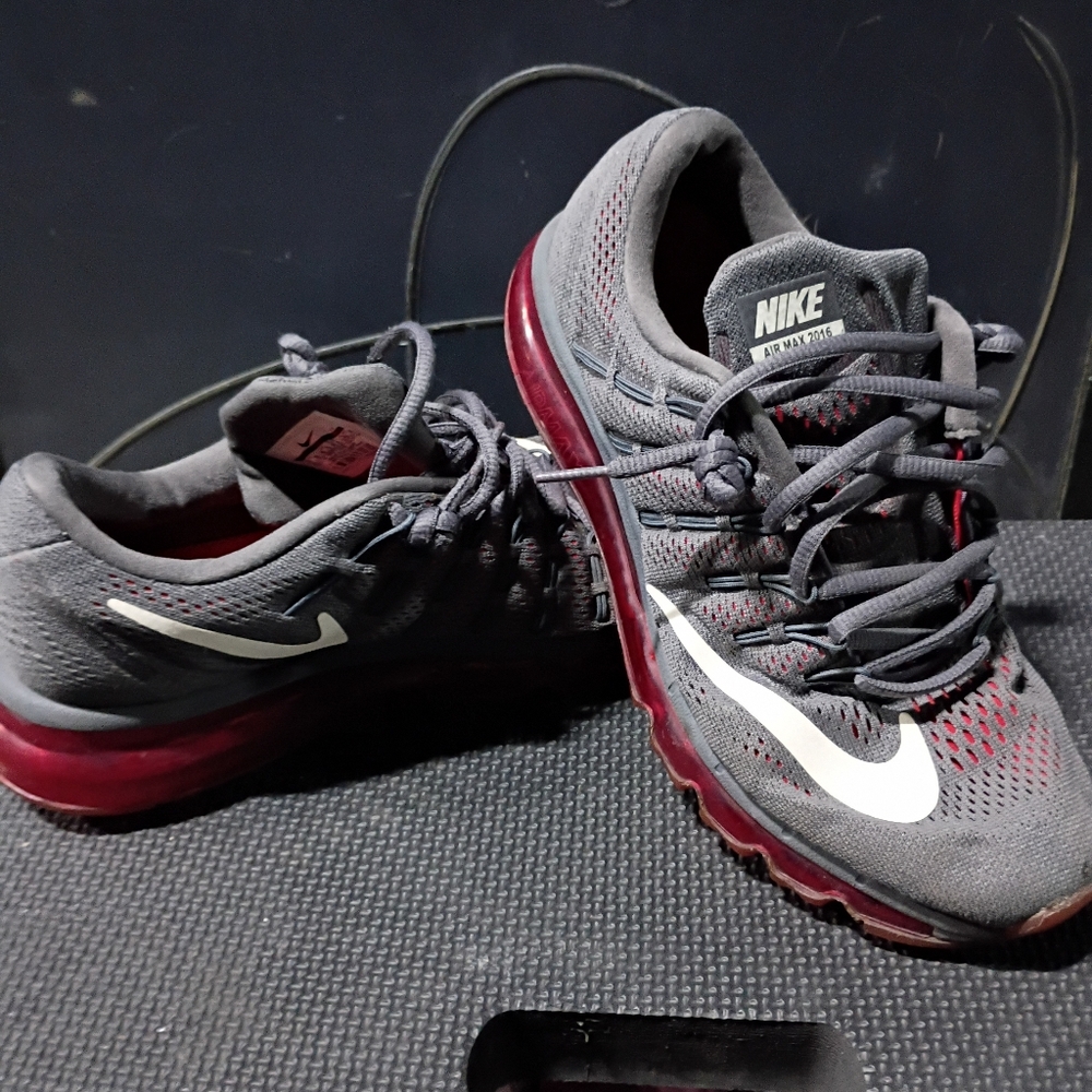 Nike 2016 Charcoal and Red Nike Air Max